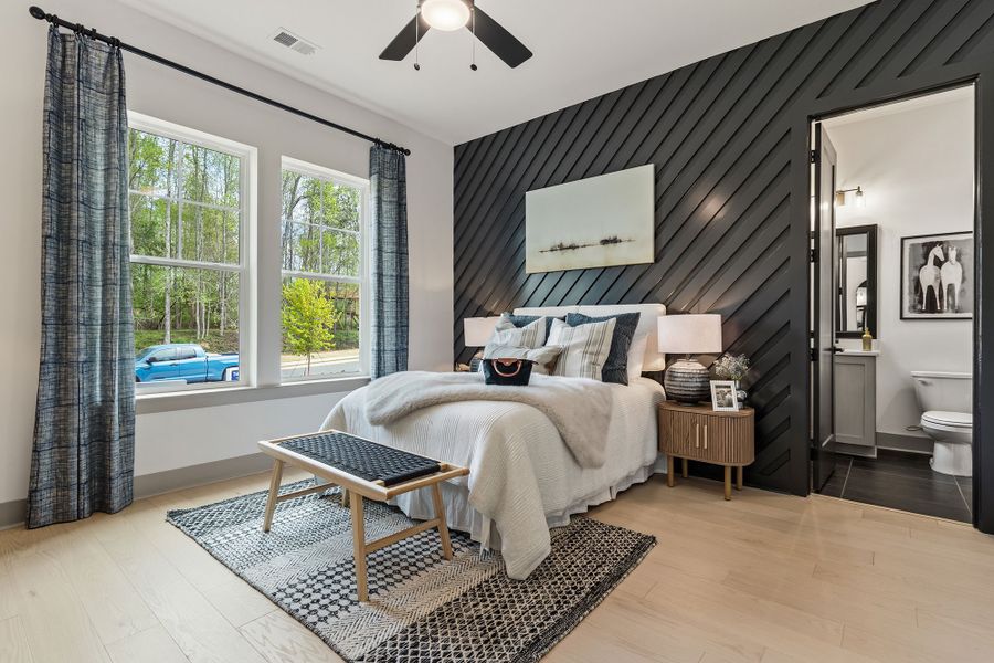 Furnished interior in a model home at Meadow Brook Farms in Cumming (Image 16).
