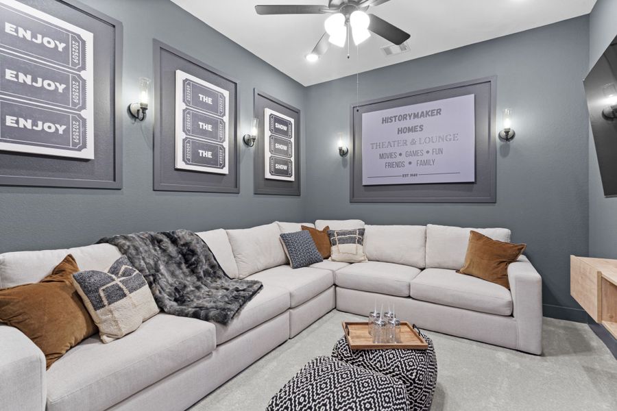 Furnished interior in a model home at Hunters Crossing in Sealy (Image 14).