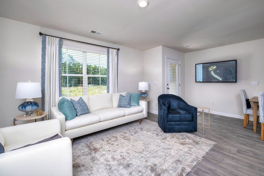 Furnished interior in a model home at Wall Street in Sumter (Image 13).