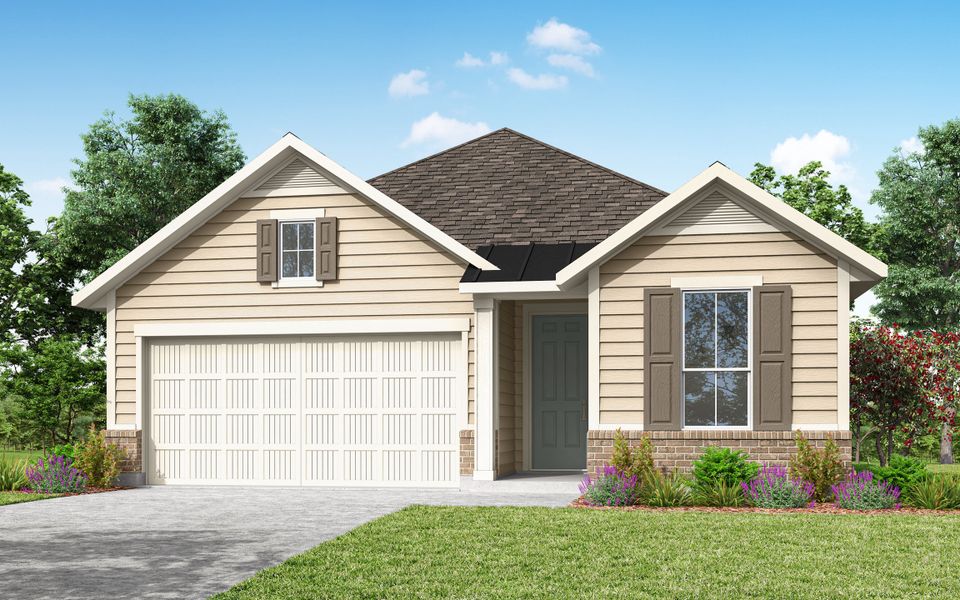 Front exterior of a home in the Landmark community, located in Denton, TX (Image 17).