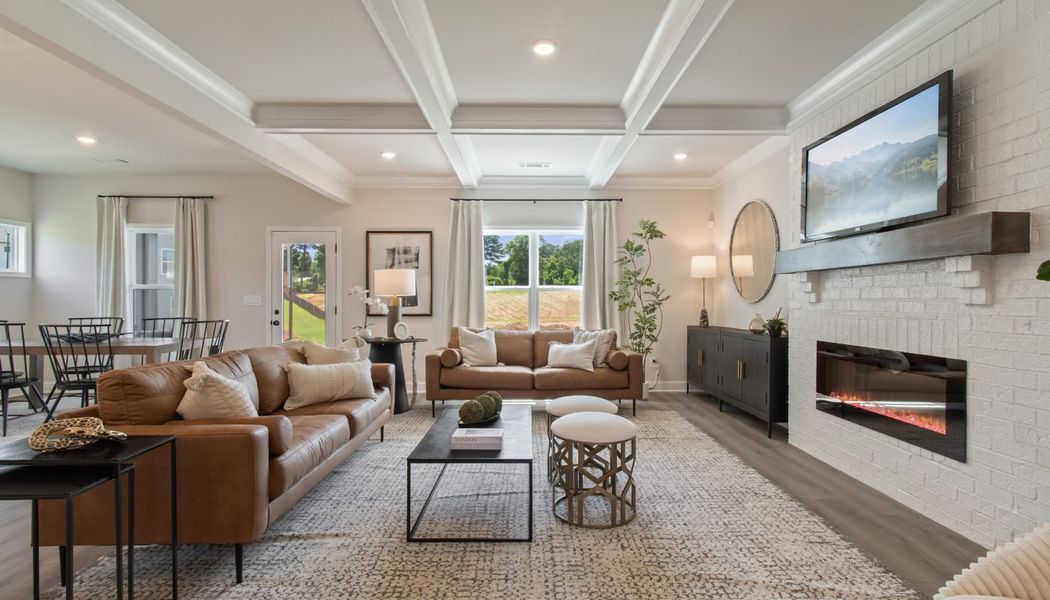 Furnished interior in a model home at Kentmere in Auburn (Image 9).