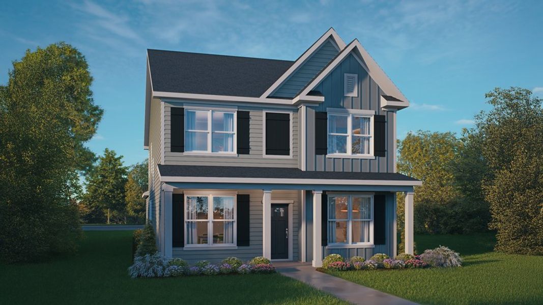 Front exterior of a home in the Madden West community, located in Fuquay Varina, NC (Image 16).