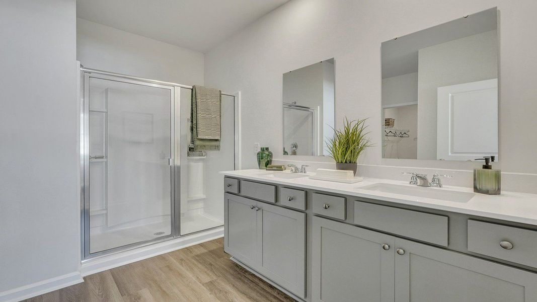 Furnished interior in a model home at Palm Ridge in Guyton (Image 8).