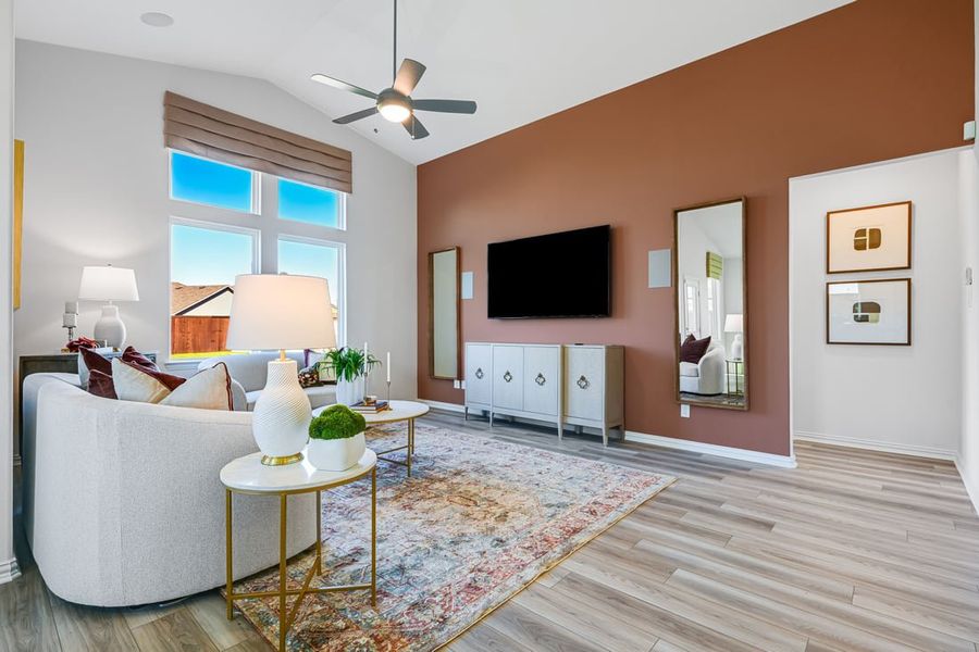 Furnished interior in a model home at Madero 50s in Fort Worth (Image 108).