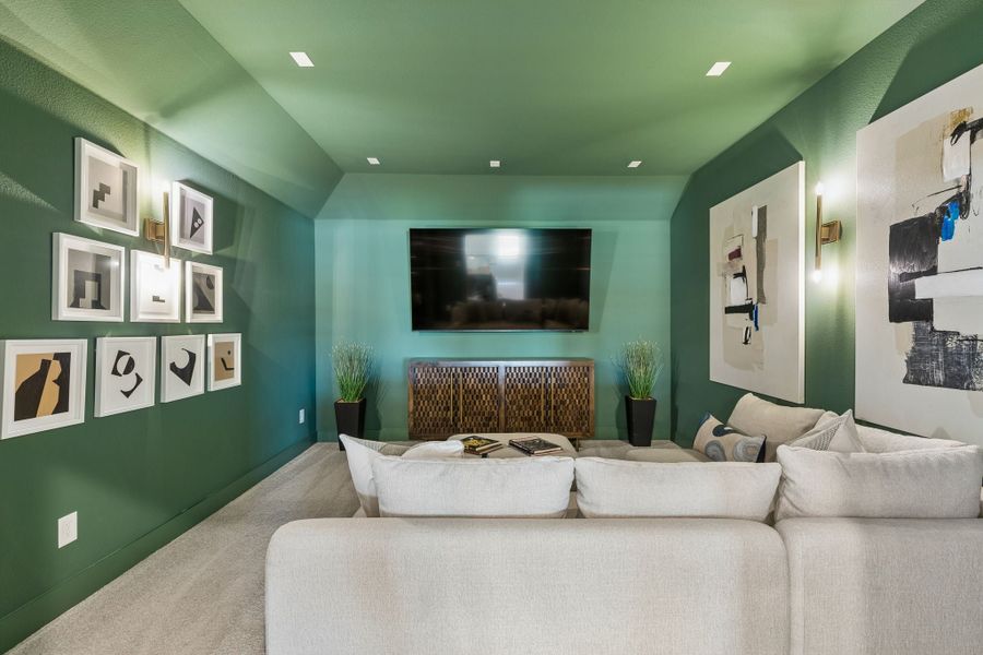 Furnished interior in a model home at Rainwater Crossing in Celina (Image 34). Furnished interior in a model home at Rainwater Crossing in Celina (Image 34).