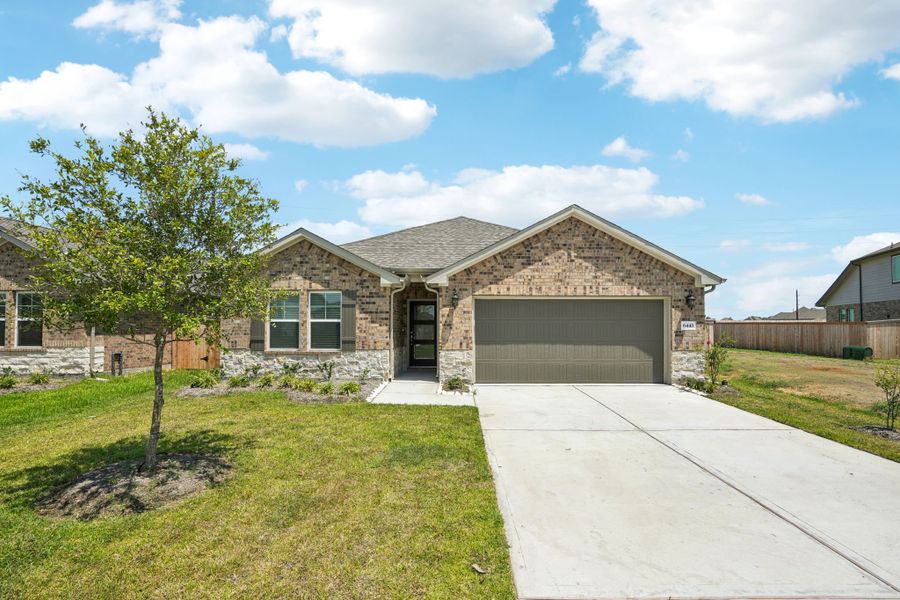 The exterior of a home in Wall Street Village of Richmond, TX.