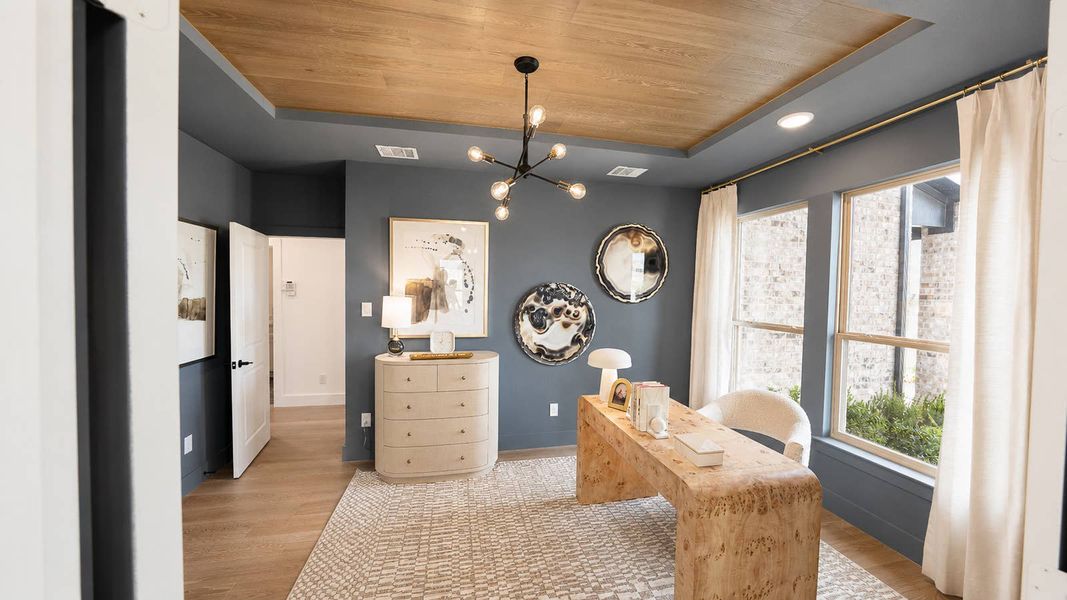 Furnished interior in a model home at Spiritas Ranch in Little Elm (Image 2).