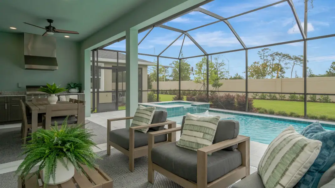 The Outdoor Patio and Pool