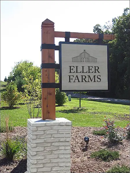 Entrance to the Eller Farms community in Wendell, NC, featuring signage and landscaping (Image 2). Entrance to the Eller Farms community in Wendell, NC, featuring signage and landscaping (Image 2).