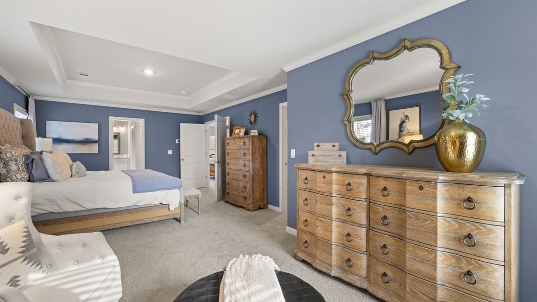 Furnished interior in a model home at Thalley Creek Estates in Cumming (Image 21).