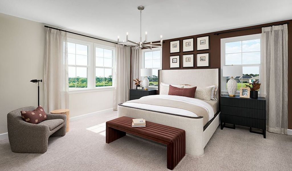 Furnished interior in a model home at Bongard Estates in Clermont (Image 18).