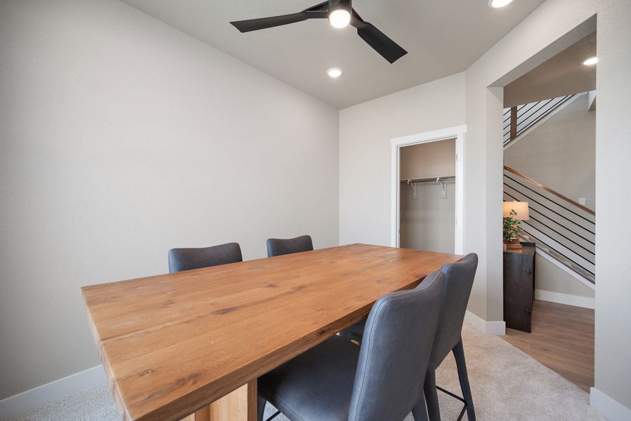 Furnished interior in a model home at Trails at Aspen Ridge-3 in Colorado Springs (Image 26). Furnished interior in a model home at Trails at Aspen Ridge-3 in Colorado Springs (Image 26).