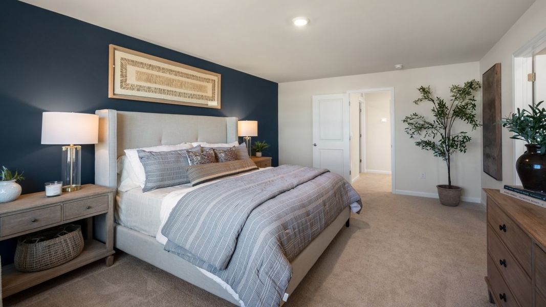 Furnished interior in a model home at The Estates at Edinborough in Gibsonville (Image 15).