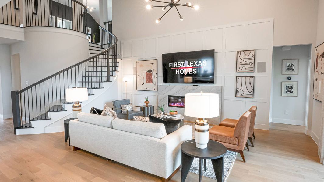 Furnished interior in a model home at The Villages of Hurricane Creek in Anna (Image 9).