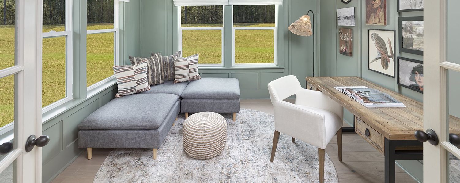 Furnished interior in a model home at Watson Hill in Summerville (Image 21). Furnished interior in a model home at Watson Hill in Summerville (Image 21).