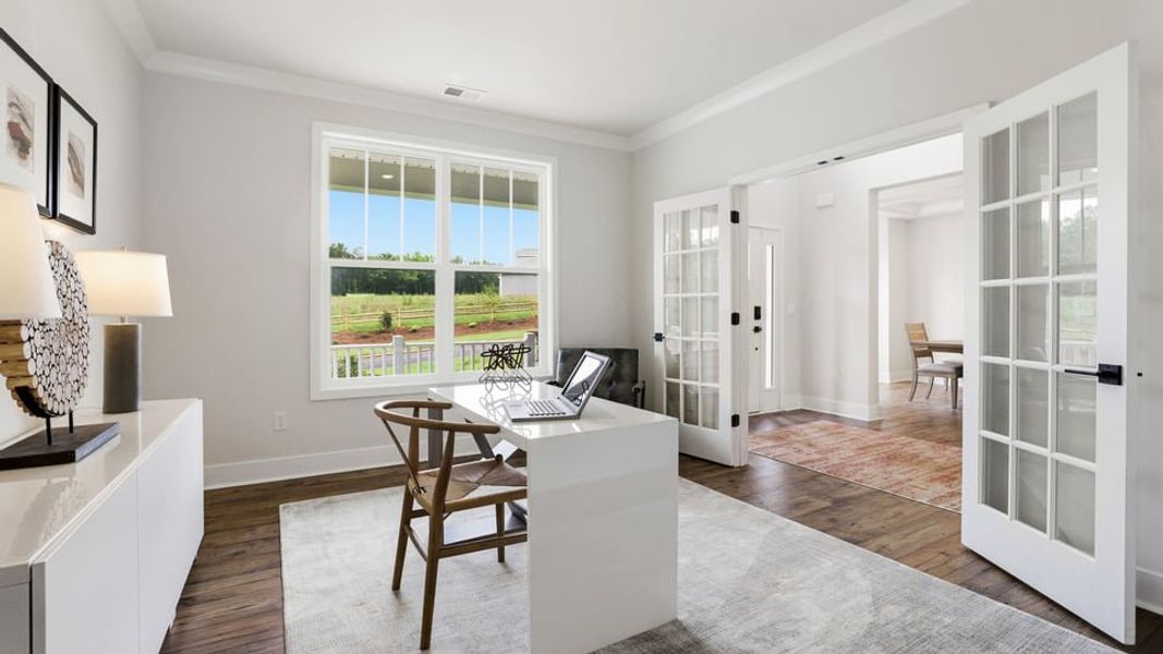 Furnished interior in a model home at Campbell Ridge in Pelzer (Image 19). Furnished interior in a model home at Campbell Ridge in Pelzer (Image 19).