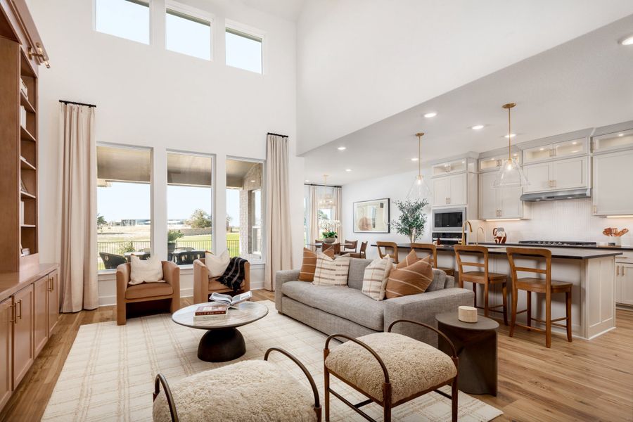 Furnished interior in a model home at Parmer Ranch in Georgetown (Image 33).