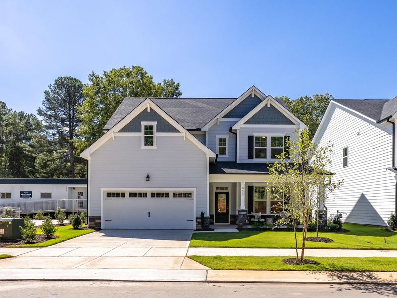 Front exterior of a home in the Sage on North Main community, located in Wake Forest, NC (Image 1). Front exterior of a home in the Sage on North Main community, located in Wake Forest, NC (Image 1).