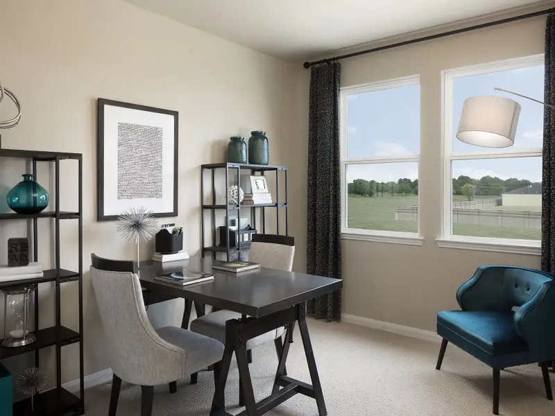 Furnished interior in a model home at Spring Brook Village - City Series in Houston (Image 17).