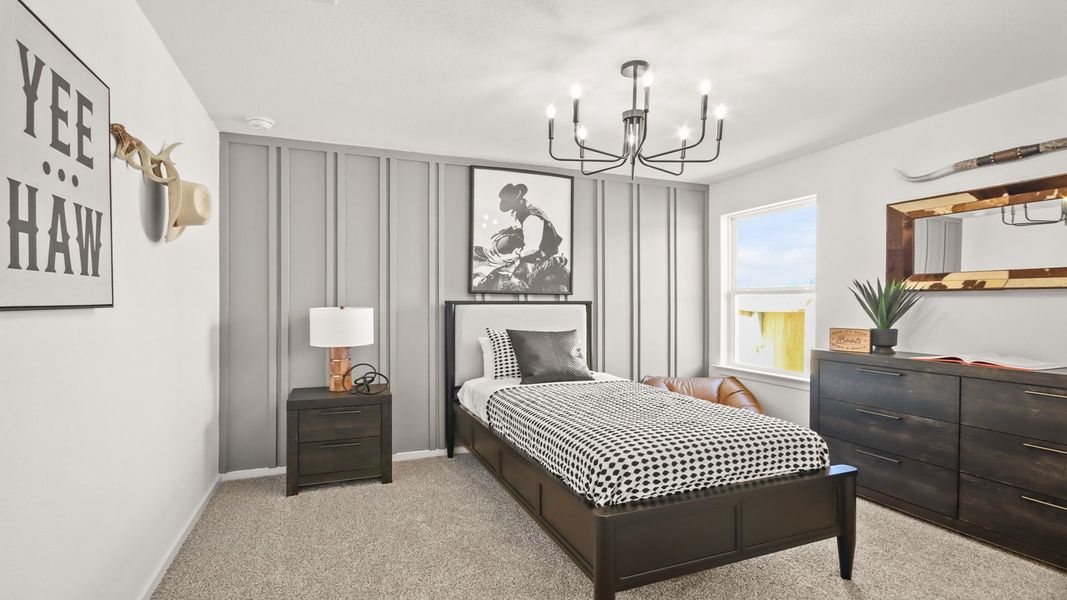 Furnished interior in a model home at Granger Pines in Conroe (Image 18).