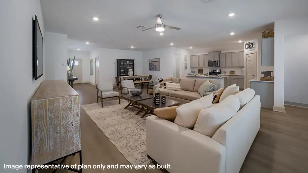 Furnished interior in a model home at Hickory Ridge Estates in Elmendorf (Image 5).