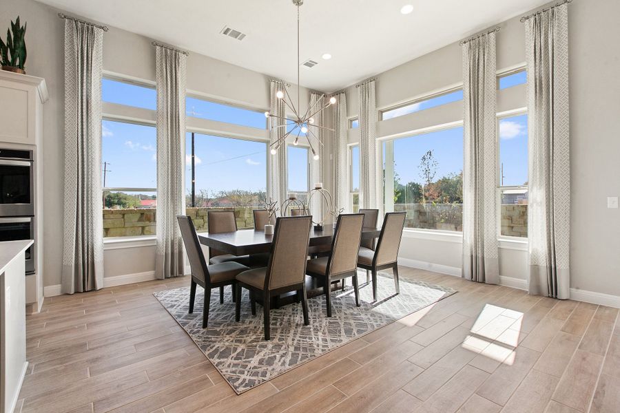 Furnished interior in a model home at Persimmon in Buda (Image 16).