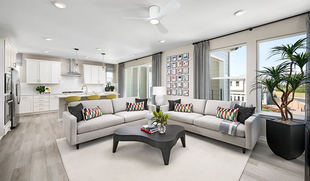 Furnished interior in a model home at Sorrel Ranch in Aurora (Image 7). Furnished interior in a model home at Sorrel Ranch in Aurora (Image 7).