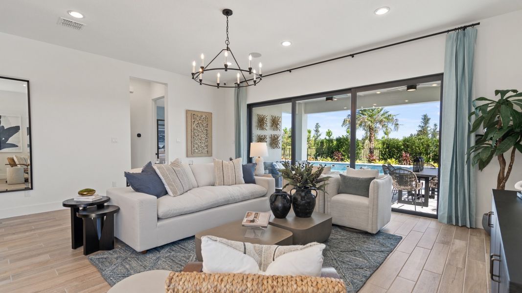 Furnished interior in a model home at Turnleaf 60' in Punta Gorda (Image 15).