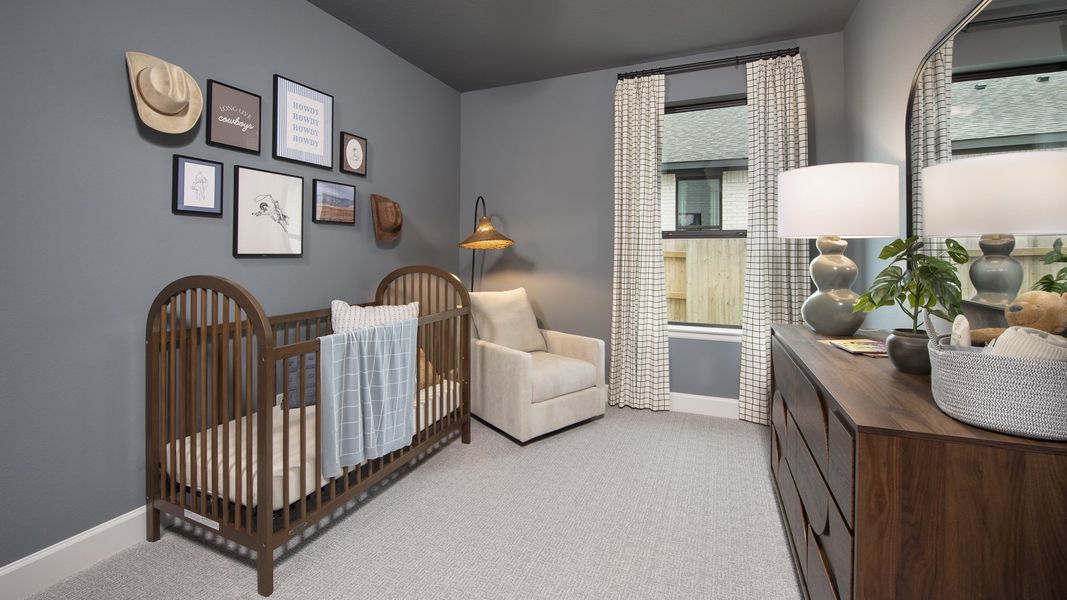 Furnished interior in a model home at Lariat 45' in Liberty Hill (Image 21).