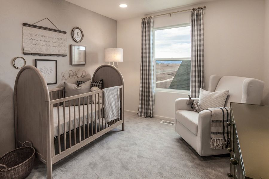 Furnished interior in a model home at Prairie Song in Windsor (Image 46).