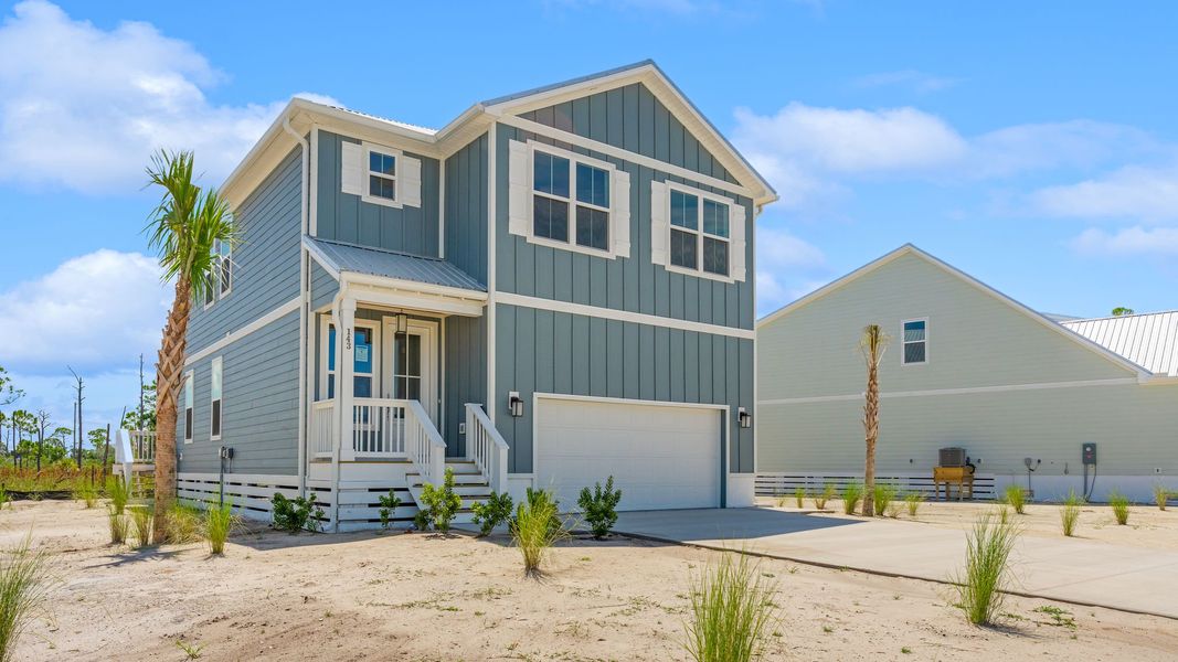 Front exterior of a home in the Redfish Cove at Cape San Blas community, located in Port Saint Joe, FL (Image 17).