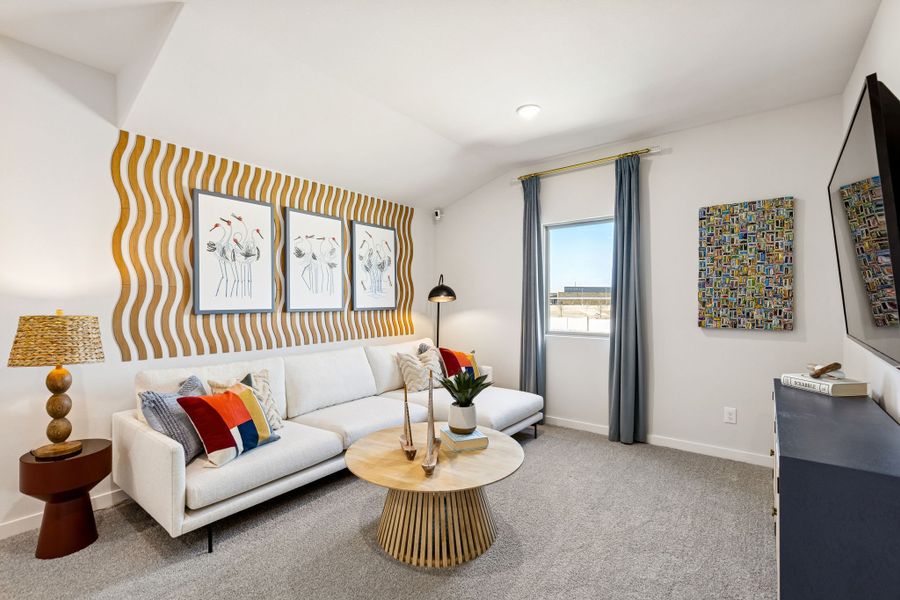 Game Room in a Nicholson Ranch Magnolia Model Home in Lavon TX by Trophy Signature Homes