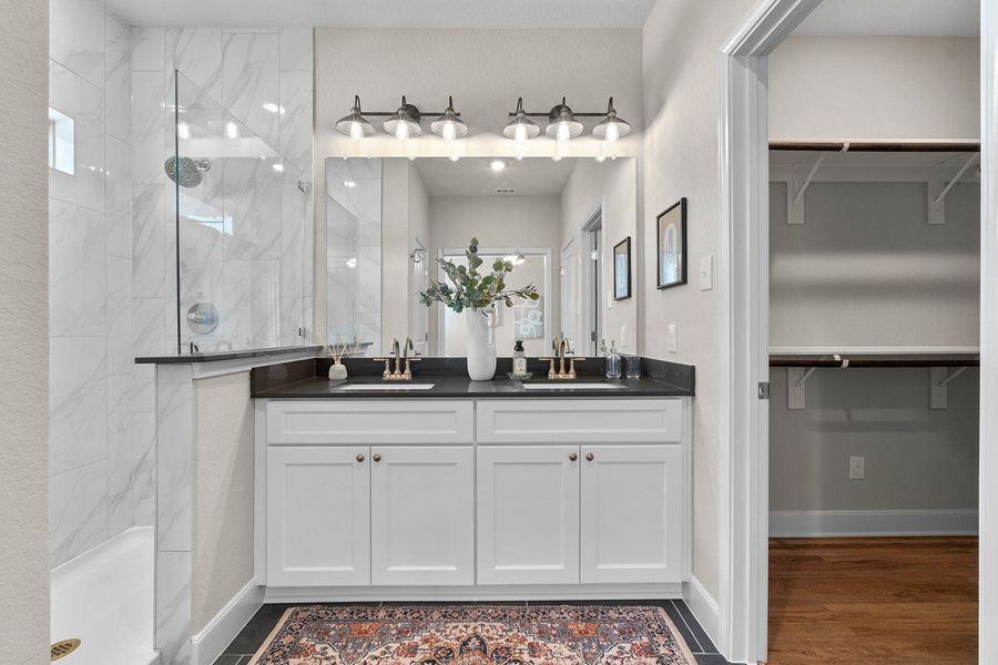 Furnished interior in a model home at Friedrich Hill in San Antonio (Image 52).