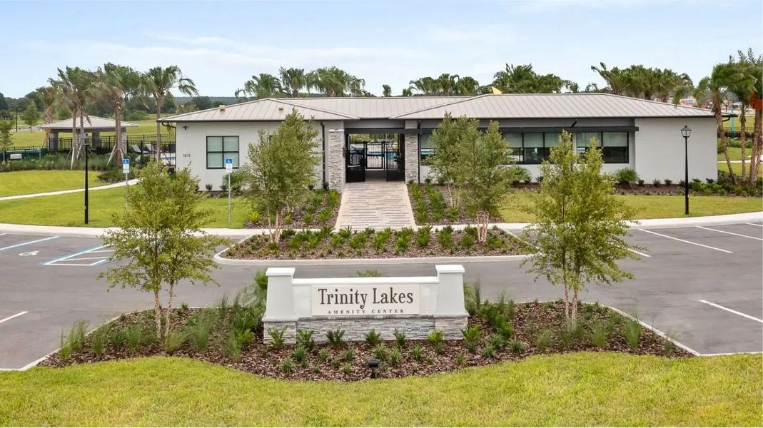 Main entrance to the Trinity Lakes master-planned community in Groveland, FL, featuring its landmark signage (Image 7).