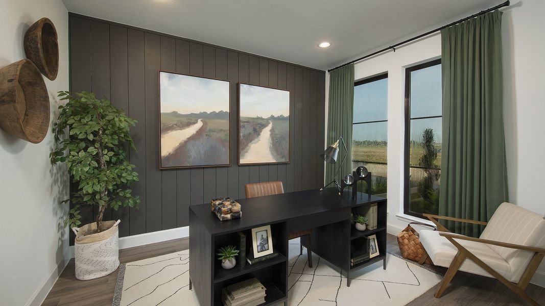 Furnished interior in a model home at Harvest Green 60' in Richmond (Image 4).