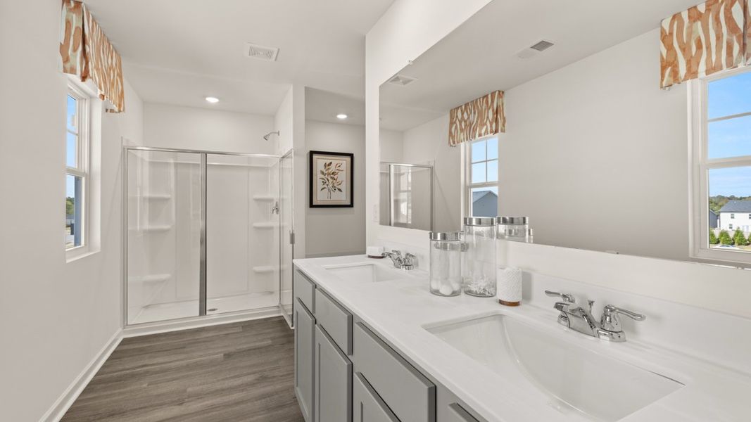 Furnished interior in a model home at Locust Grove Station - Cedar Ridge in Locust Grove (Image 26).