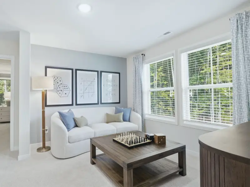 Furnished interior in a model home at The Heritage at Buffaloe Reserve in Raleigh (Image 11). Furnished interior in a model home at The Heritage at Buffaloe Reserve in Raleigh (Image 11).