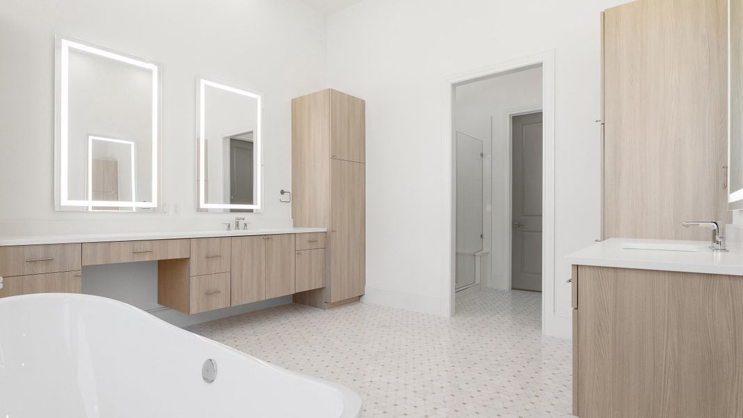 Furnished interior in a model home at The Park at Sunridge in Austin (Image 38).