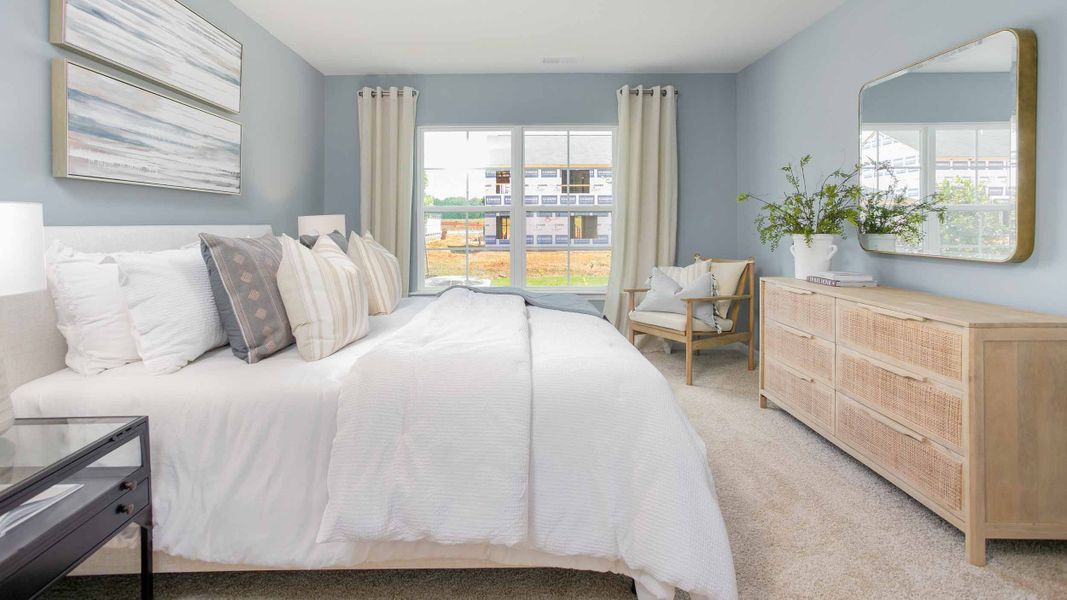 Furnished interior in a model home at Foxtail in Yadkinville (Image 17).