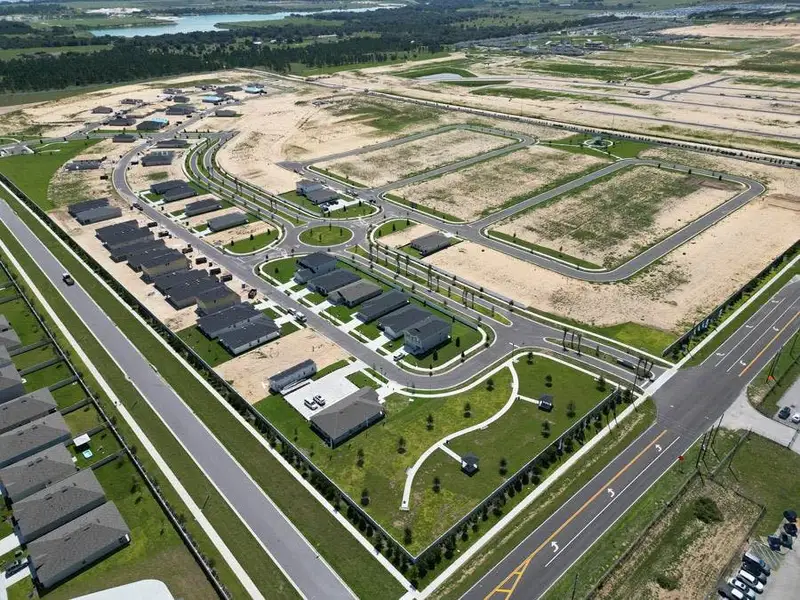 Homes at Gracelyn Grove are situated in a park-like setting with common areas and park amenities.