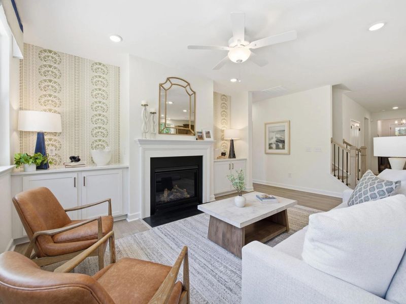 Furnished interior in a model home at Sage on North Main in Wake Forest (Image 5).