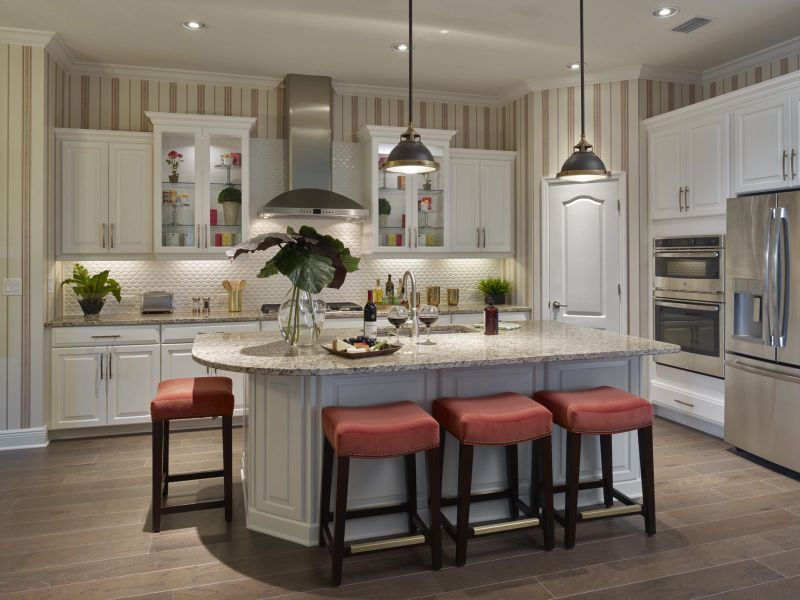 Furnished interior in a model home at Boca Royale Golf & Country Club in Englewood (Image 9).