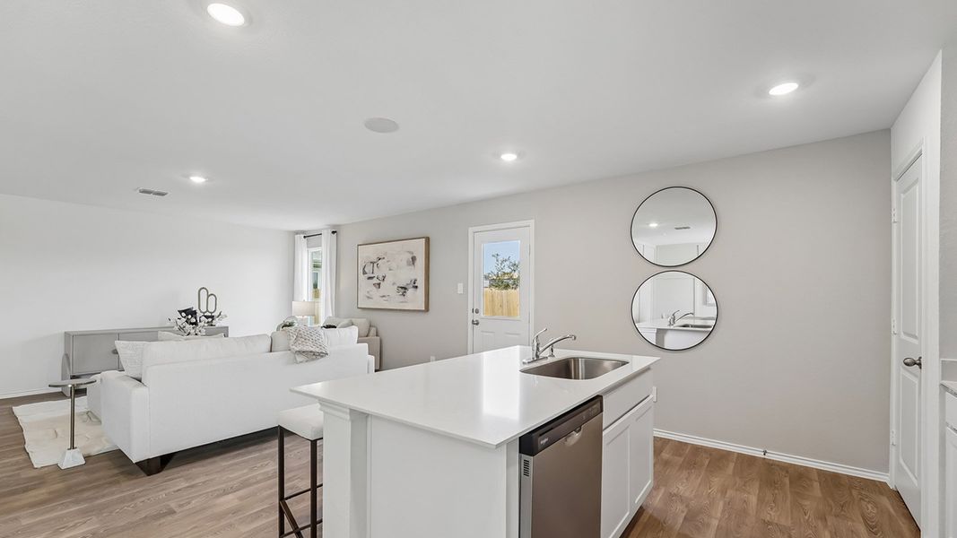Furnished interior in a model home at Marigold in Kyle (Image 19).