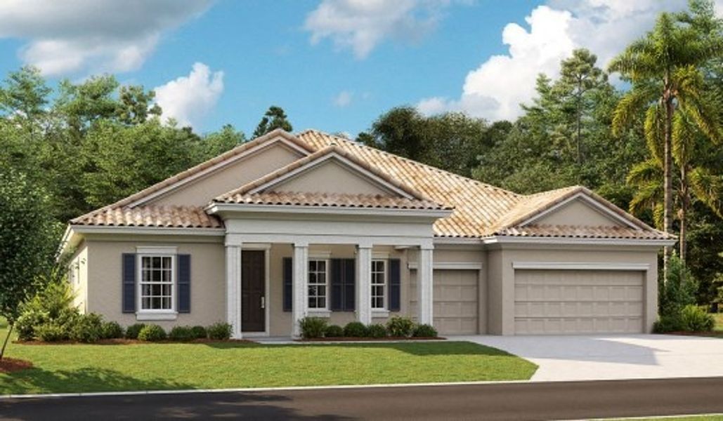Front exterior of a home in the Creek Ridge Preserve community, located in Lithia, FL (Image 14).