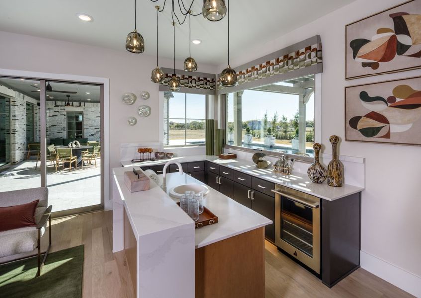 Furnished interior in a model home at Dean Farms in Lucas (Image 48).