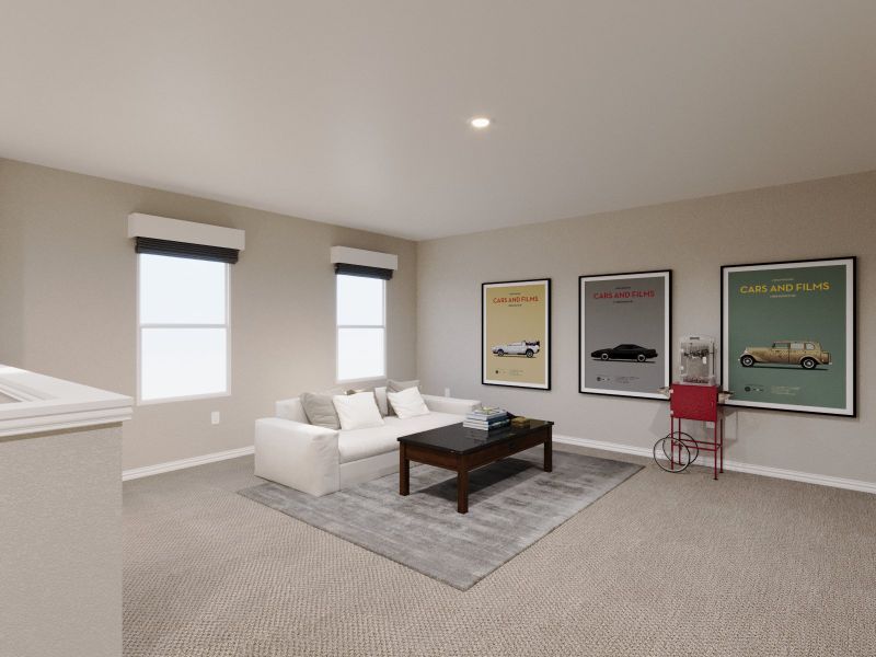 Furnished interior in a model home at Cibolo Hills West - Signature Series in Fort Worth (Image 6).