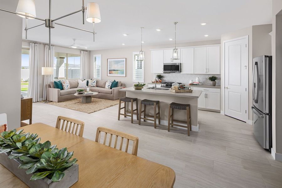 Furnished interior in a model home at The Villas at North Creek in Queen Creek (Image 10).