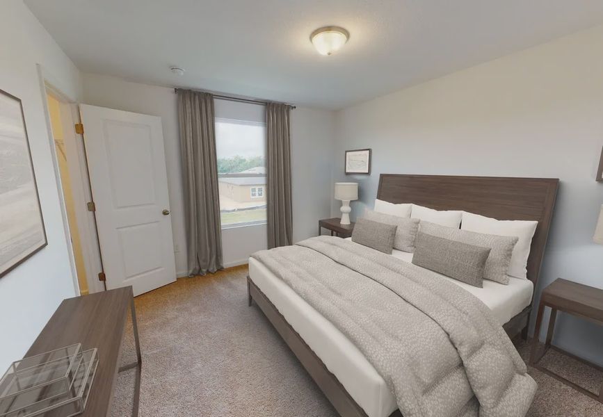 Furnished interior in a model home at The Meadows in Mebane (Image 8).