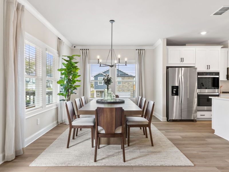 Host formal dinner parties in the dining room.