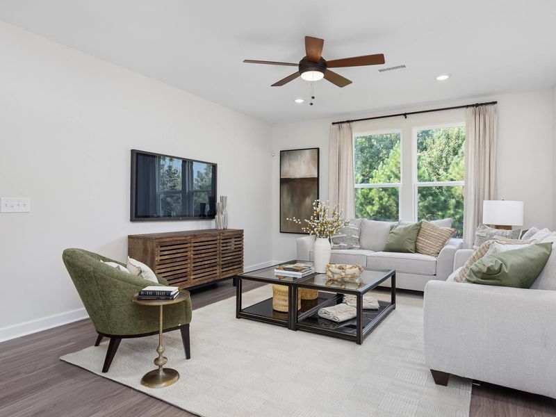 Furnished interior in a model home at Woodland Crossing in Zebulon (Image 22). Furnished interior in a model home at Woodland Crossing in Zebulon (Image 22).